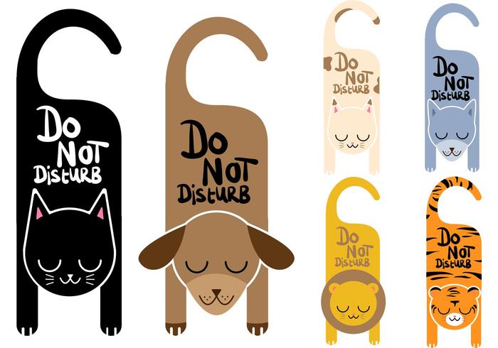 Do Not Disturb Vector Signs Animals