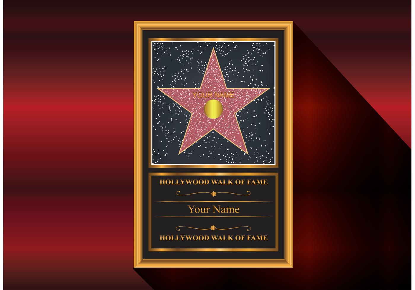 Fame Vector Hollywood Walk Of Fame Vector Star Illustration Famous