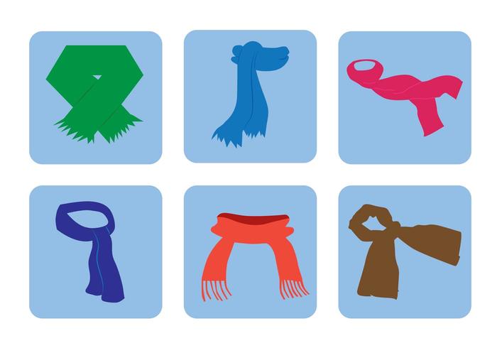 Free Vector Neck Scarf Icons 