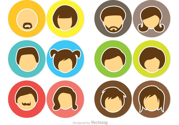 Cartoon Face Icons Vector Pack