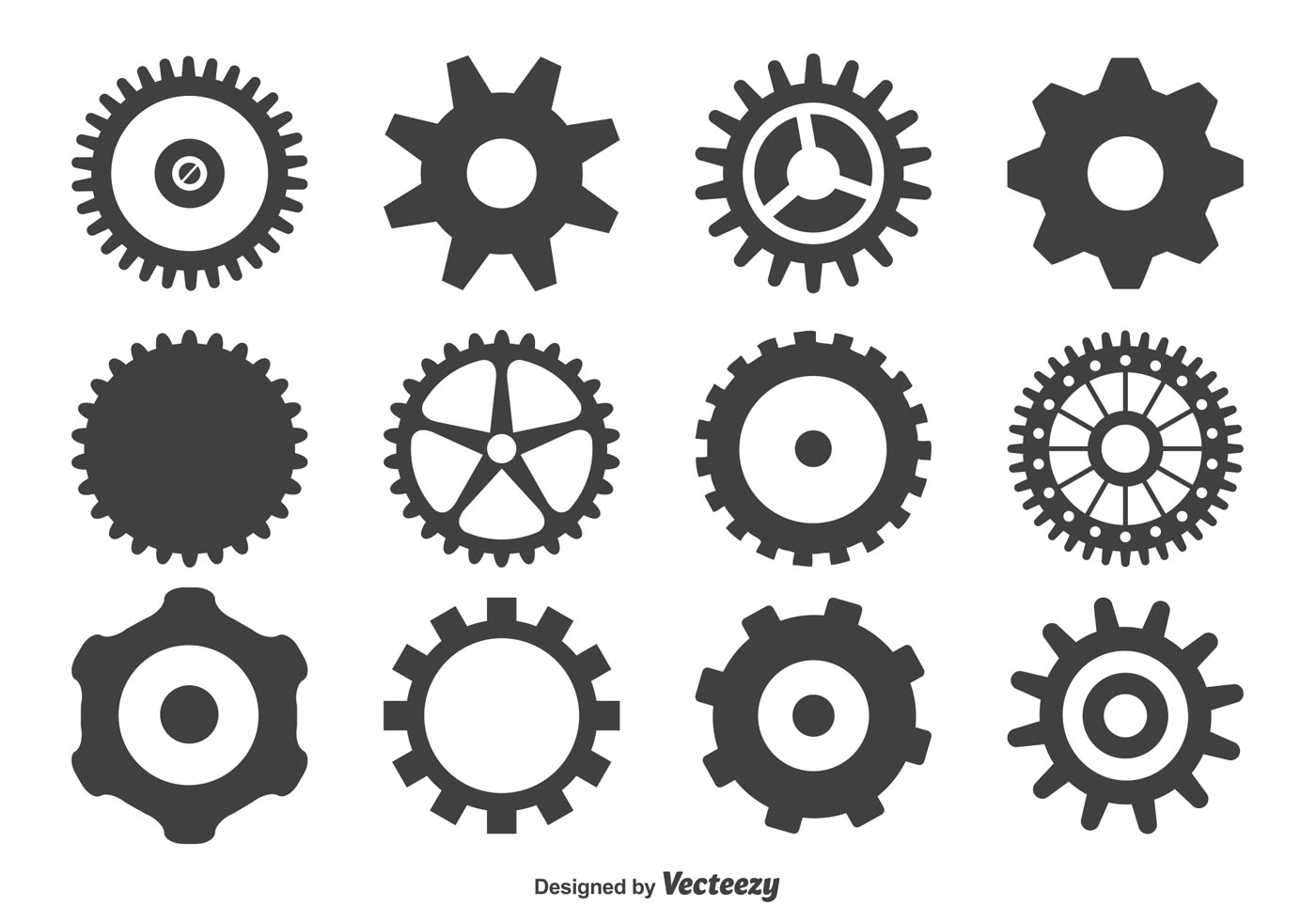 Gear Wheels Shape Set 87913 Vector Art at Vecteezy