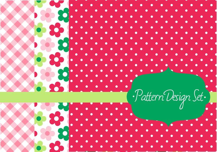 Retro Pattern Vector Design Set Retro Pattern Vector Design Set