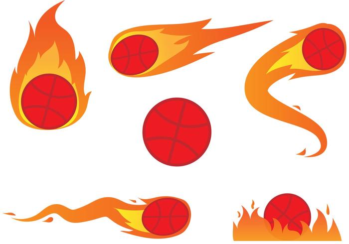 Basketball On Fire Vectors