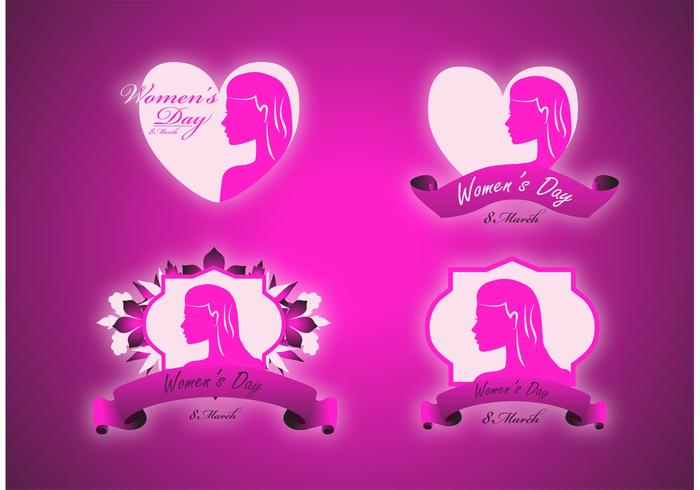 Woman's Day Label Vectors 