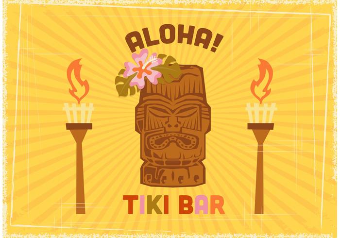 Tiki Bar Vector Poster