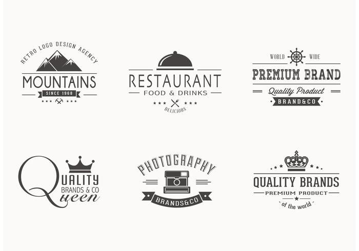 Retro Logotypes Vector Set