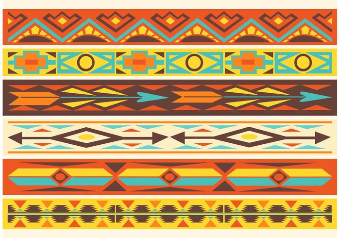 Native American Pattern Vector Borders