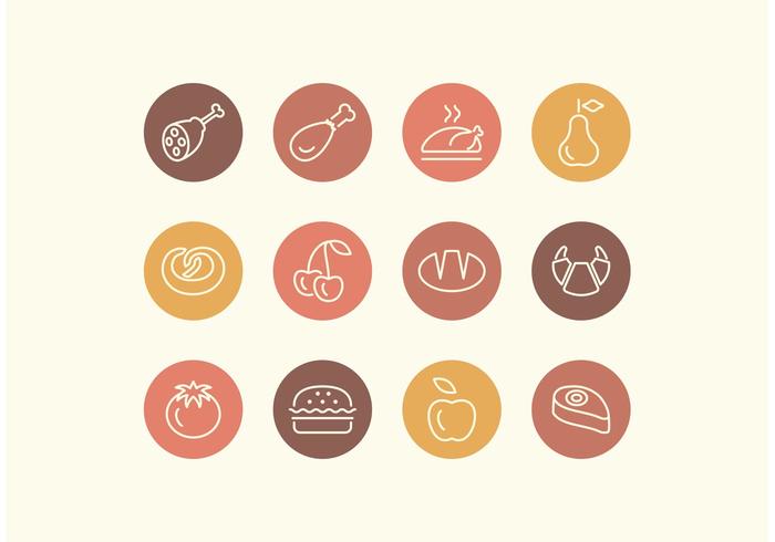 Line Food Vector Icon Set