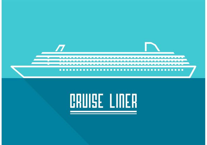 Line Cruise Liner Vector