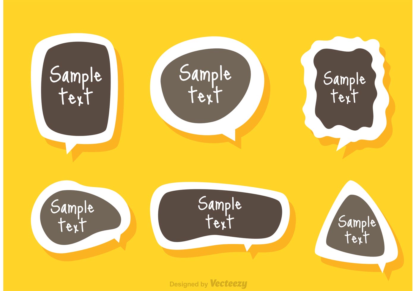 Text Box Template Sticker Vector 87991 Vector Art At Vecteezy