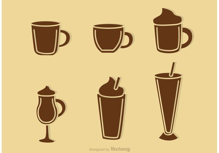Coffee Drink Silhouette Vectors Coffee Drink Silhouette Vectors
