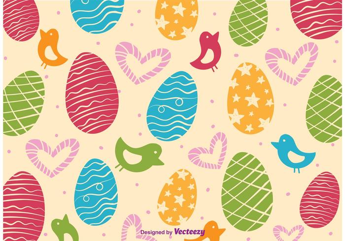 Easter Love Pattern Vector 