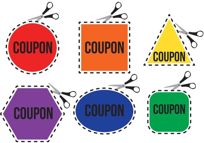 Bright Scissors Coupon Vectors Bright Scissors Coupon Vectors