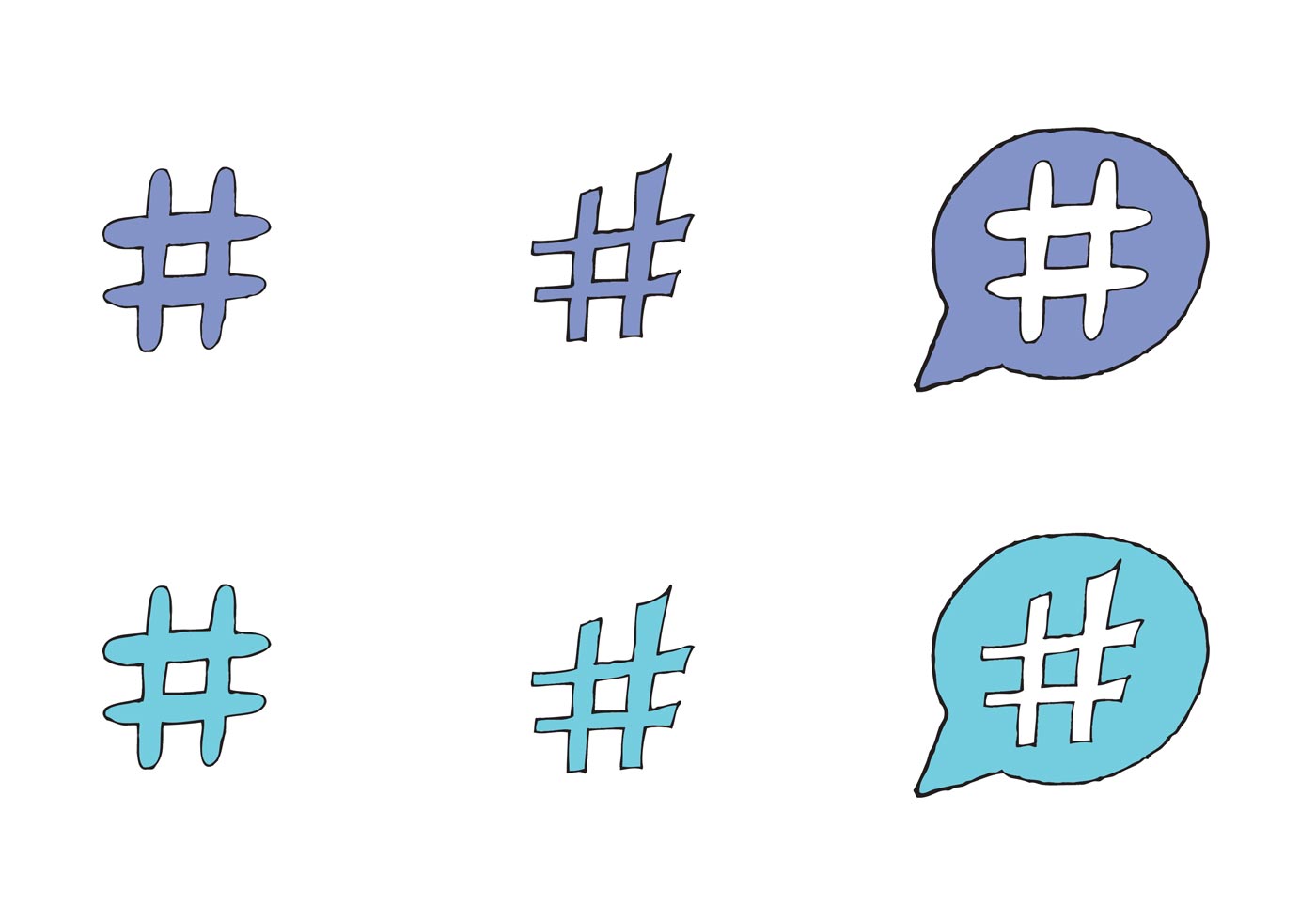 Free Hashtag Vector Series 88063 Vector Art at Vecteezy