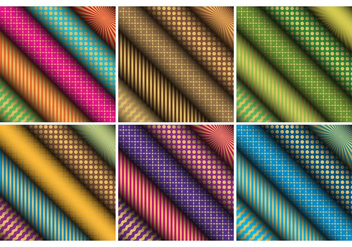 Patterned Scrolled Paper Vectors 