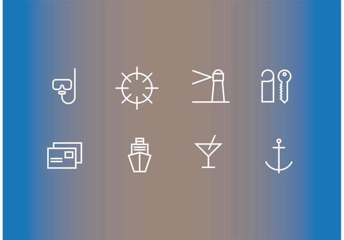 Cruise Liner Vector Icons Cruise Liner Vector Icons