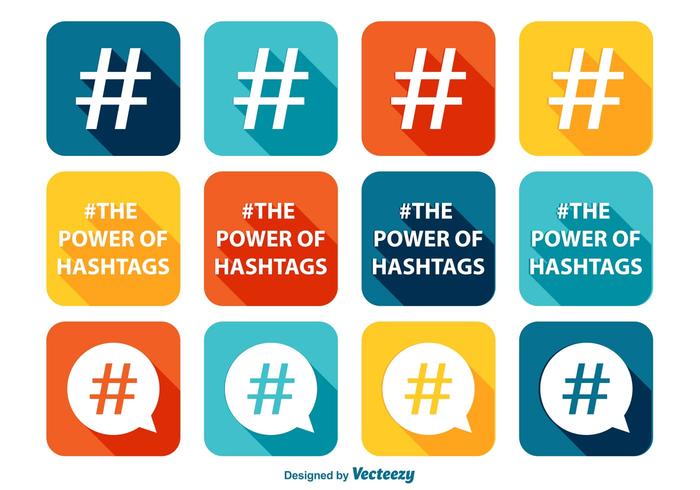 Hashtag Icon Set vector