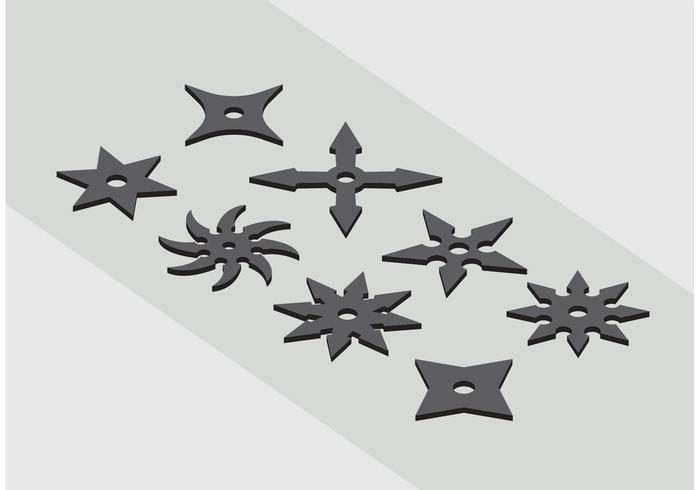 Ninja Throwing Star Icon Vectors 