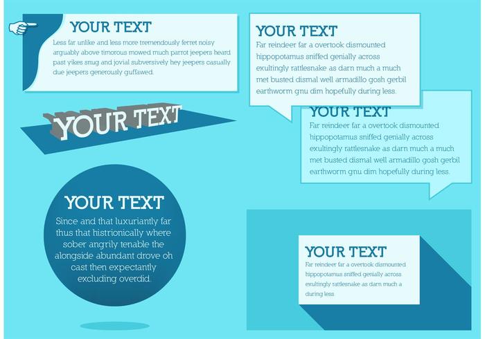 Blue Text Box Free Vectors