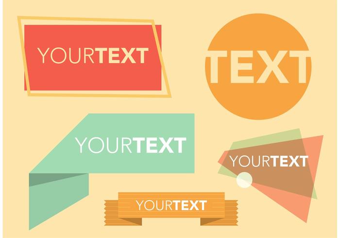 Retro Text Box Free Vectors