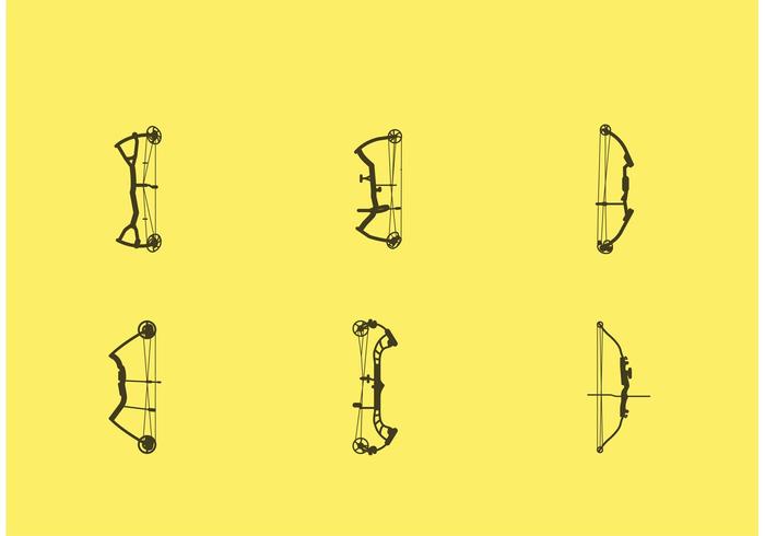 Compound Bow Vectors on Yellow