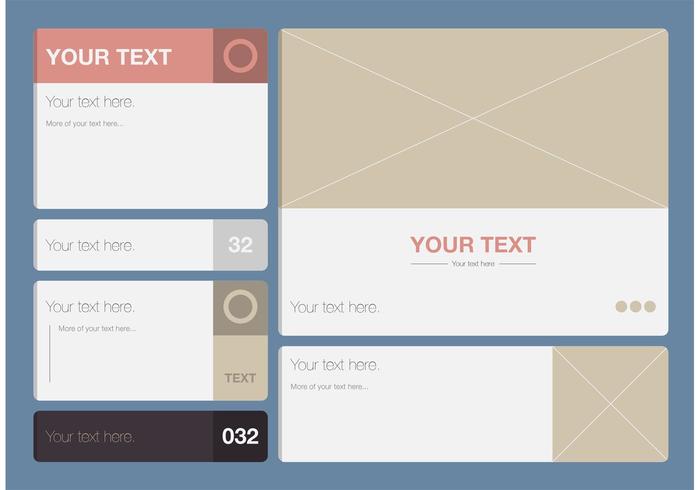 Modern Text Box Template Vector Set