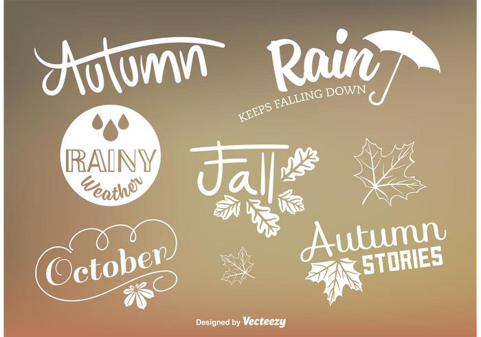 Custom Autumn Type Vector Signs