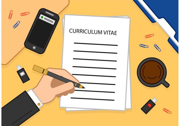 Reading A Curriculum Vitae Vector Reading A Curriculum Vitae Vector