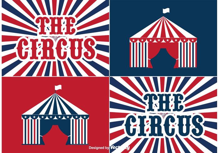 Circus Labels vector