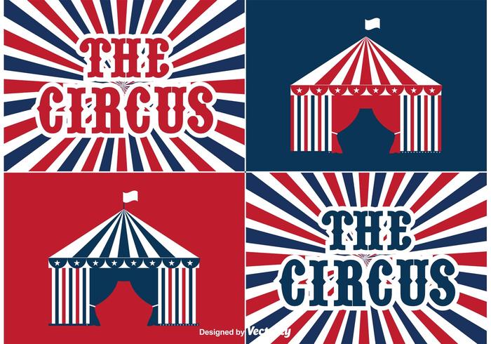 Circus Labels vector