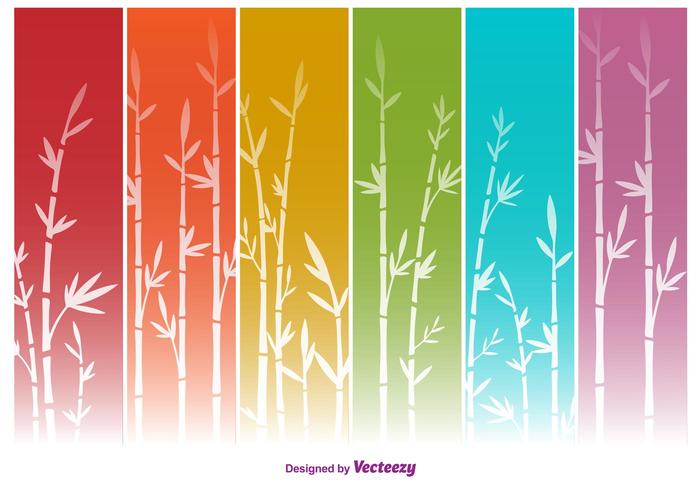 Colourful Bamboo Vector Backgrounds
