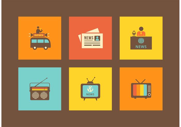 Free Retro Media Vector Icons