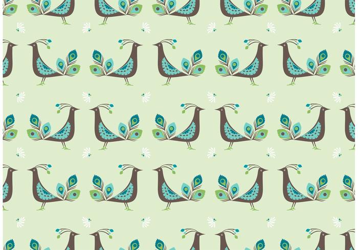 Free Peacock Vector Seamless Pattern