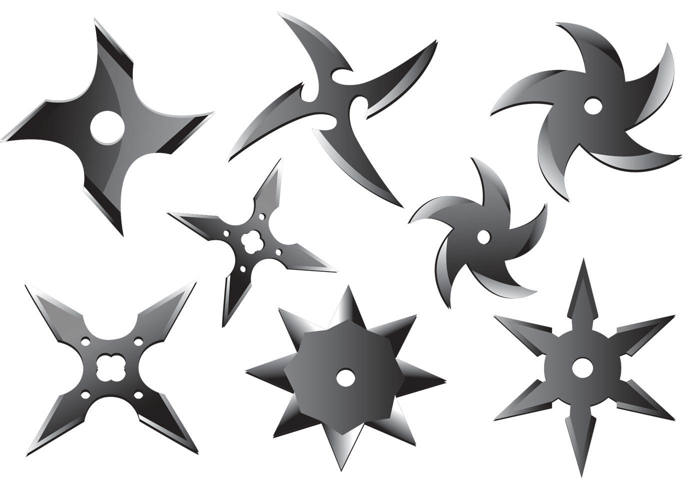 Ninja Throwing Star Vectors Download Free Vector Art, Stock Graphics