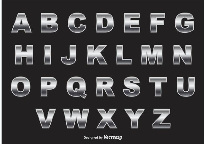 Chrome Alphabet Vector