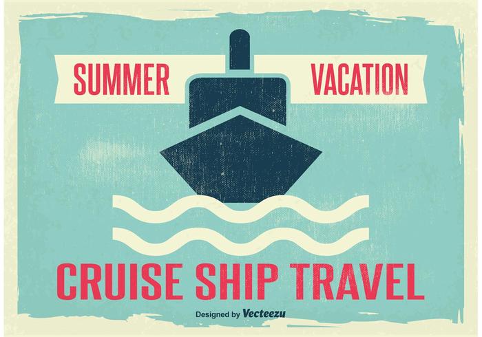 Vintage Cruise Liner Illustration vector