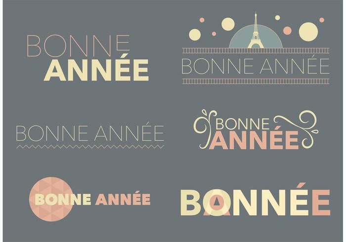 Bonne Happy New Year French Stock Vector (Royalty Free) 2343842685