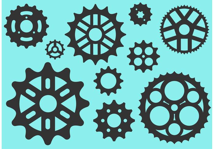 Bike Sprocket Free Vector Silhouettes