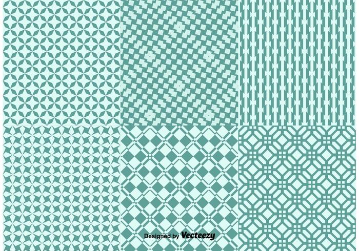 Geometric Green Background Patterns vector