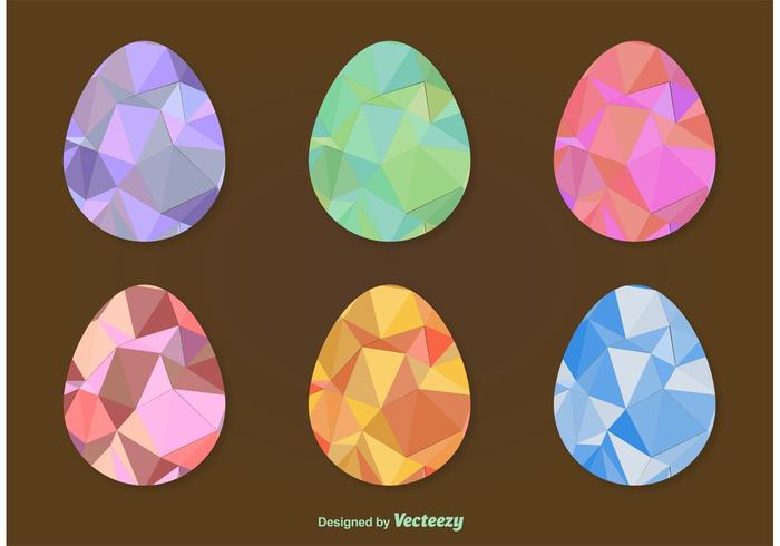 Geometric Easter Eggs vector