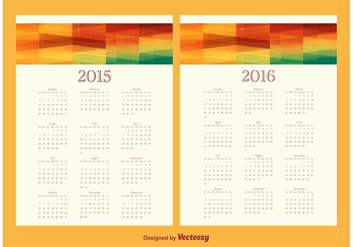 2015  2016 Calendar Set vector