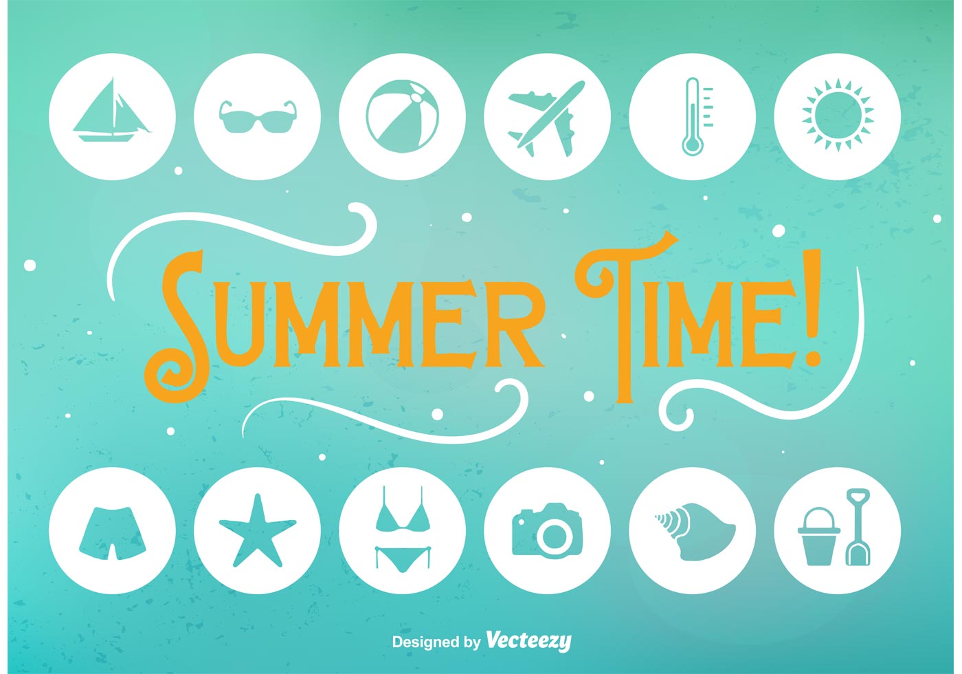 Download Summer Time Flat Icons - Download Free Vector Art, Stock ...