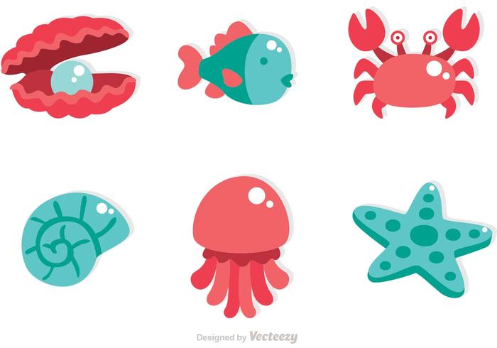 Sealife Icons Vectors