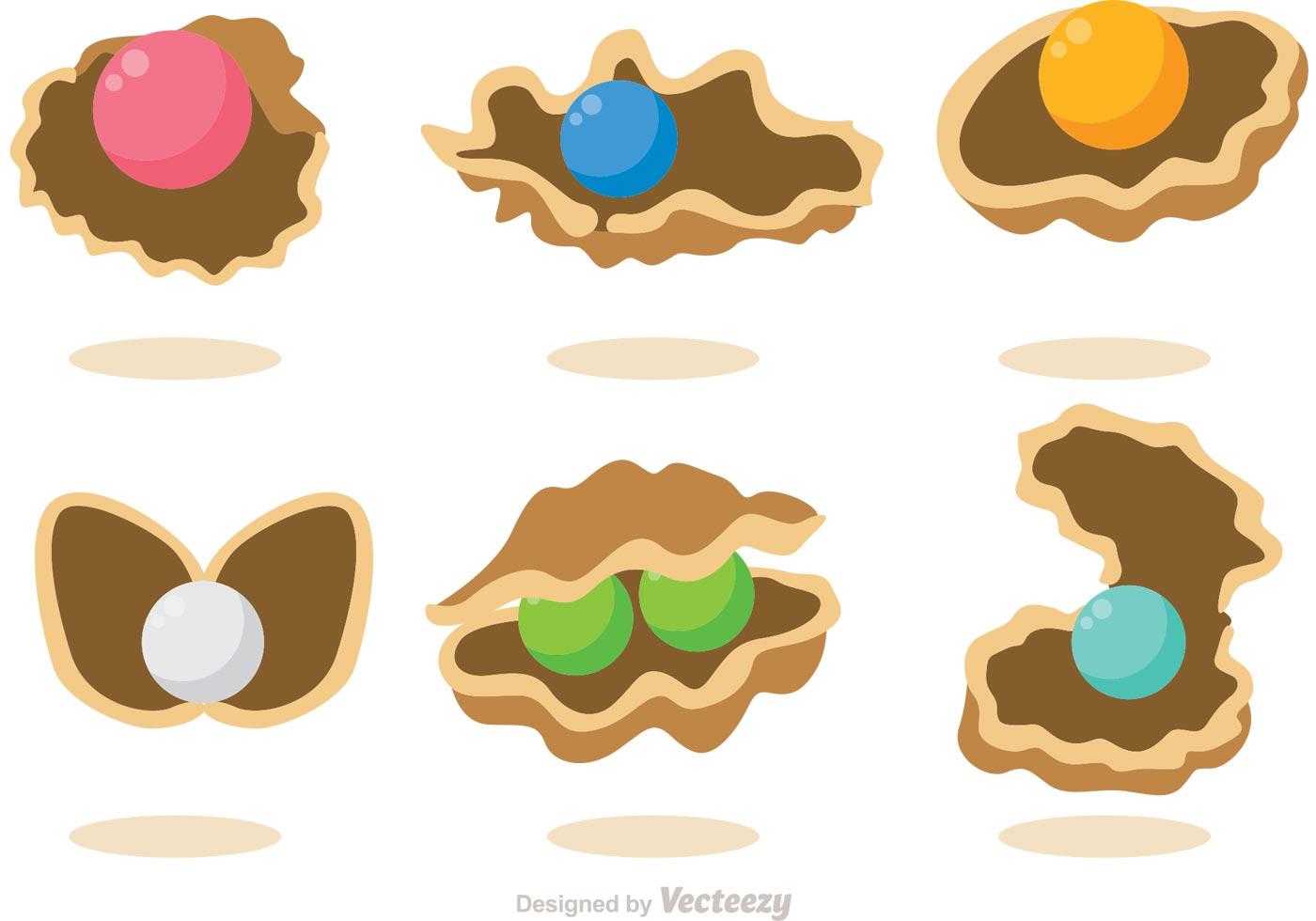 Collection Of Pearl Shell Vectors 88344 Vector Art at Vecteezy