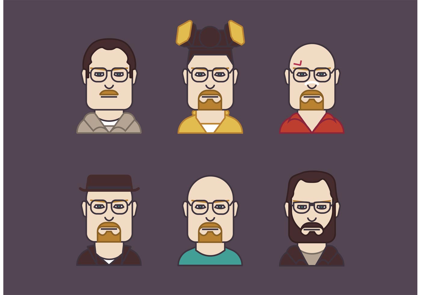 Walter White Vector Set 88357 Vector Art at Vecteezy