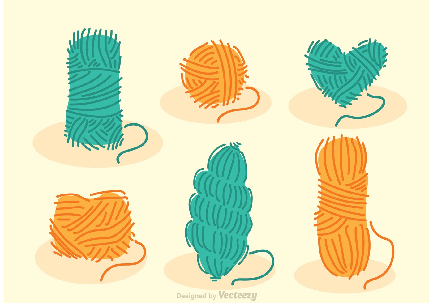 Collection Set Of Yarn Vectors 88384 Vector Art at Vecteezy