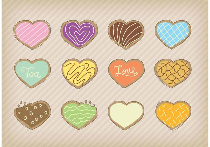 Heart Cookie Vectors