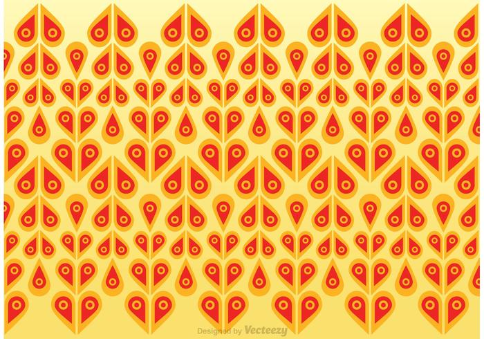 Peacock Tail Symbol Pattern Vector