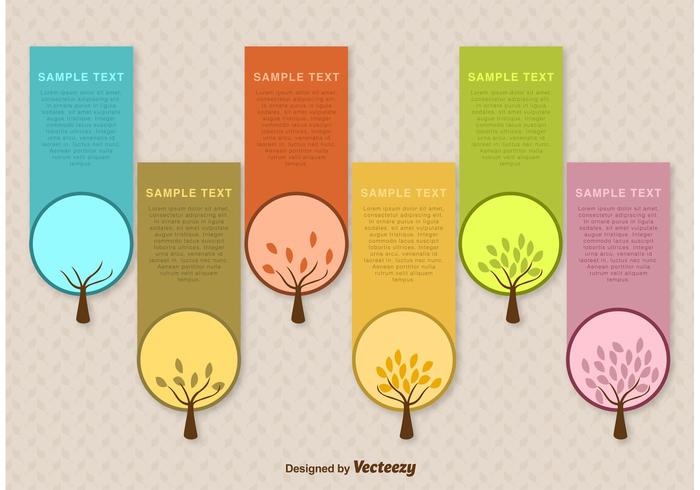 Estacional Árbol Etiquetas Vector Plantillas