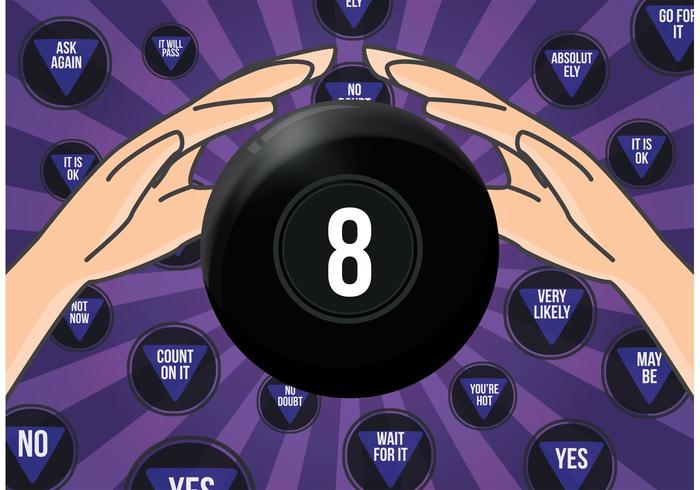 Magic 8 Ball Vector Illustration Magic 8 Ball Vector Illustration
